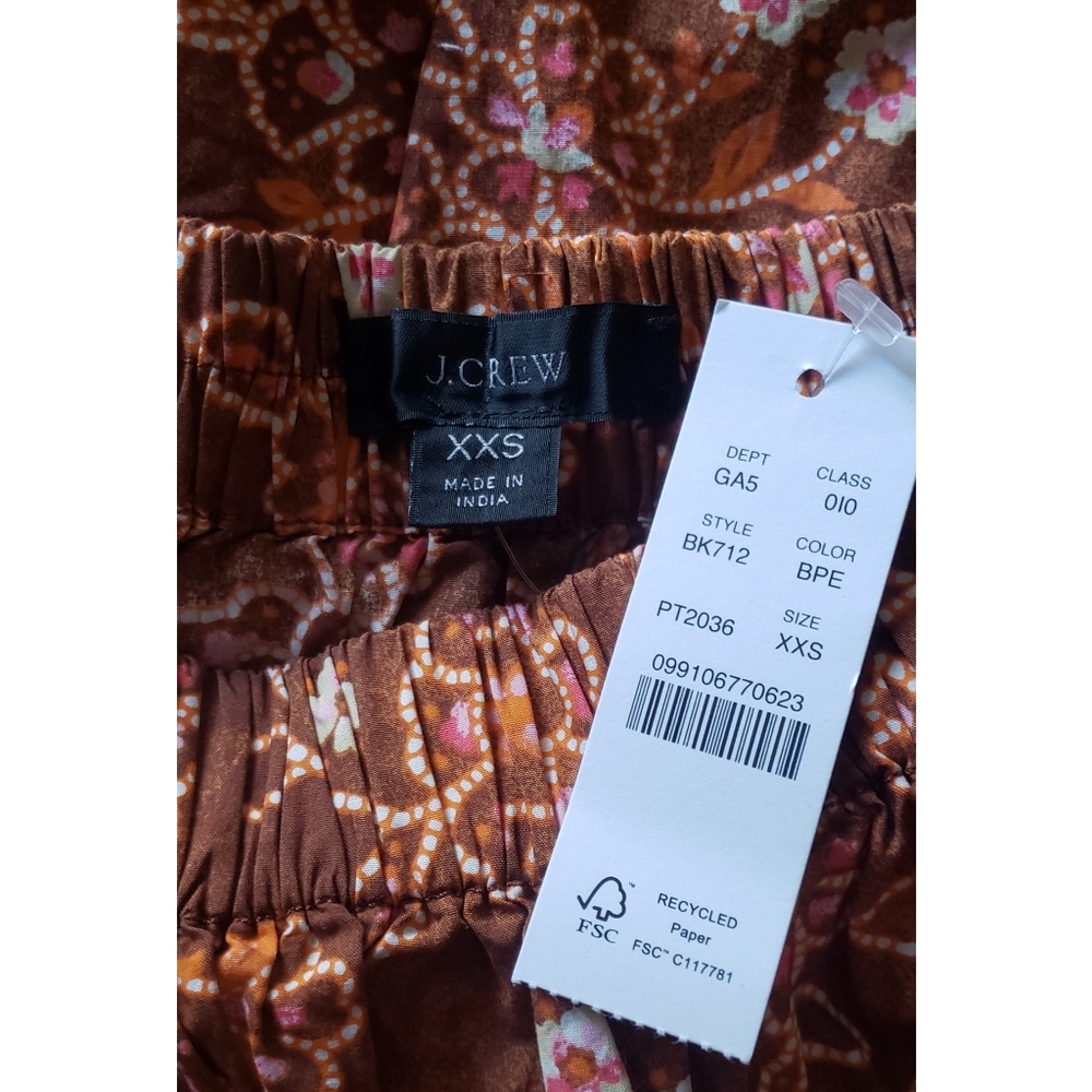 11. J.Crew Tiered pull-on maxi skirt in vintage vines - Picture 6 of 11